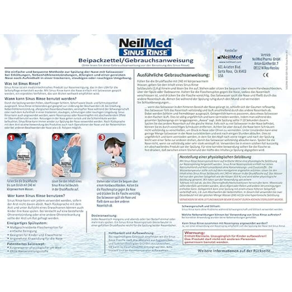 NeilMed SINUS RINSE Nasendusche 1 Packung Salz