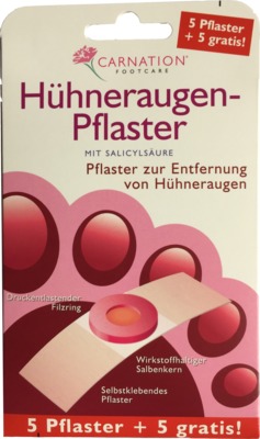 CARNATION Hühneraugen-Pflaster 5+5 gratis 10 St Pflaster