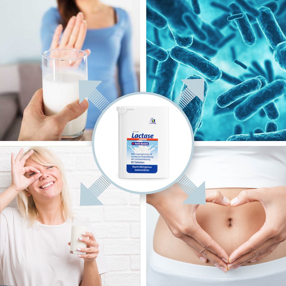 Avitale Lactase 28000 FCC Tabletten im Spender 80 St Tabletten