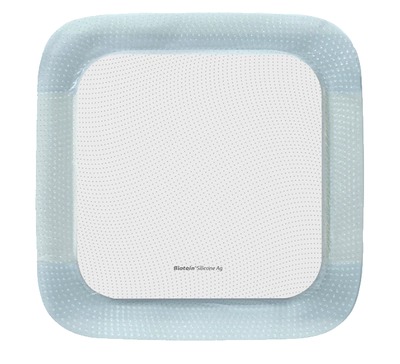 BIATAIN Silicone Ag Schaumverband 12,5x12,5 cm 5 St Verband