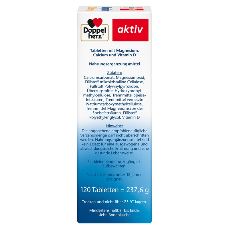 Doppelherz aktiv Magnesium + Calcium + D3  120 St Tabletten