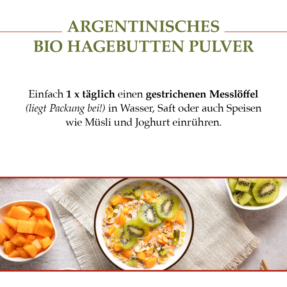 BIO HAGEBUTTEN PULVER  250 g Pulver