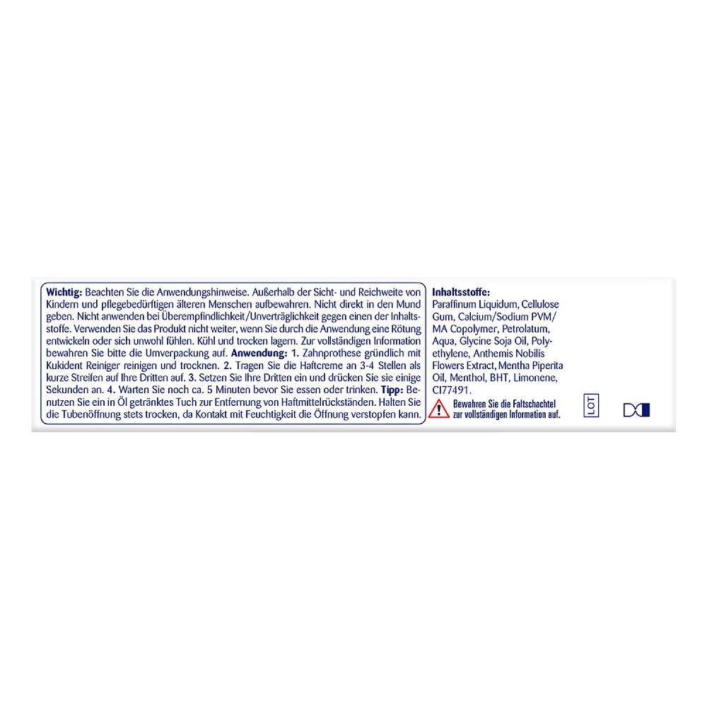 KUKIDENT Haftcreme Med+Kamille 40 g Creme
