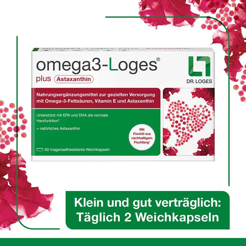 omega 3-Loges plus Astaxanthin 60 St Kapseln
