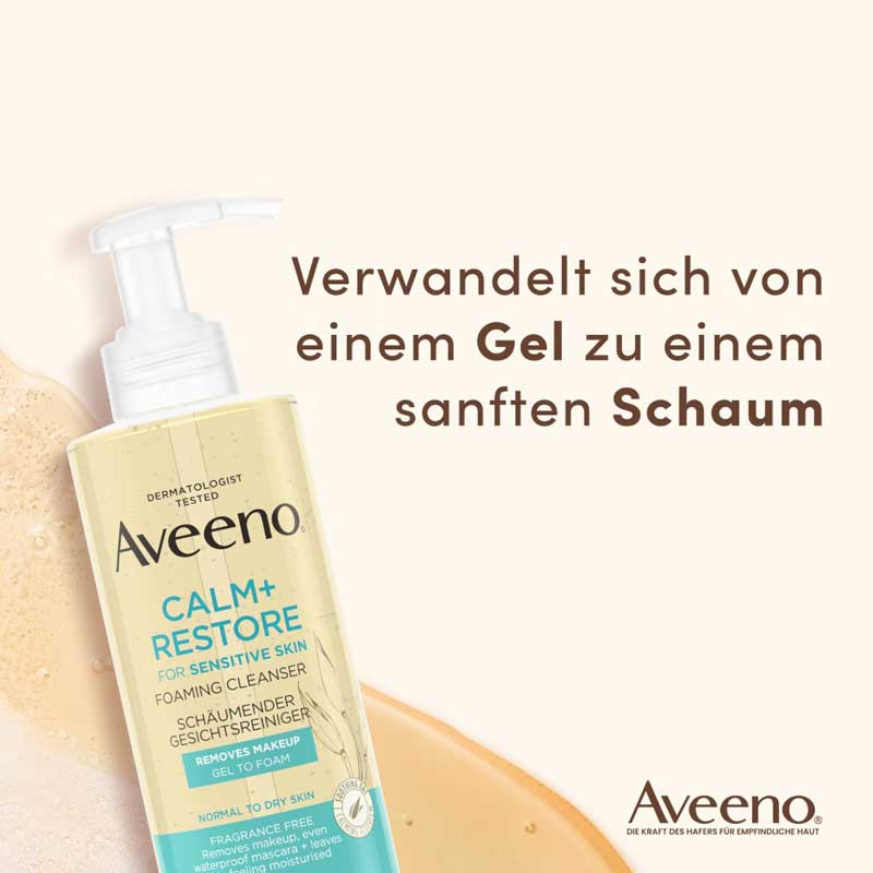 Aveeno CALM +RESTORE SCHÄUMENDER GESICHTSREINIGER 200 ml Flüssigseife