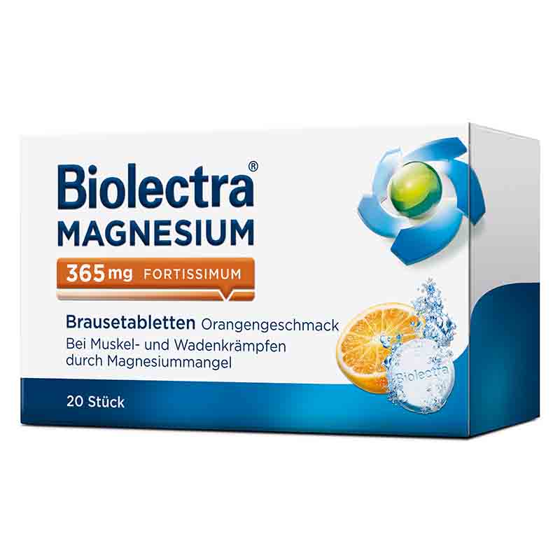 Biolectra MAGNESIUM 365mg FORTISSIMUM Orange  20 St Brausetabletten