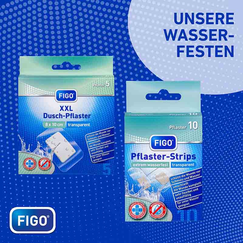 FIGO XXL Dusch-Pflaster transparent 8 x 10 cm 5 St 5 St Pflaster