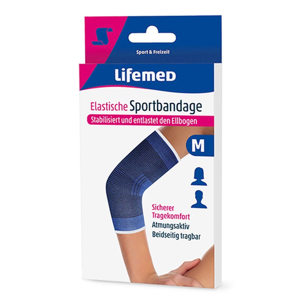 LifemeD Elastische Sportbandage Ellbogen L 1 St Bandage
