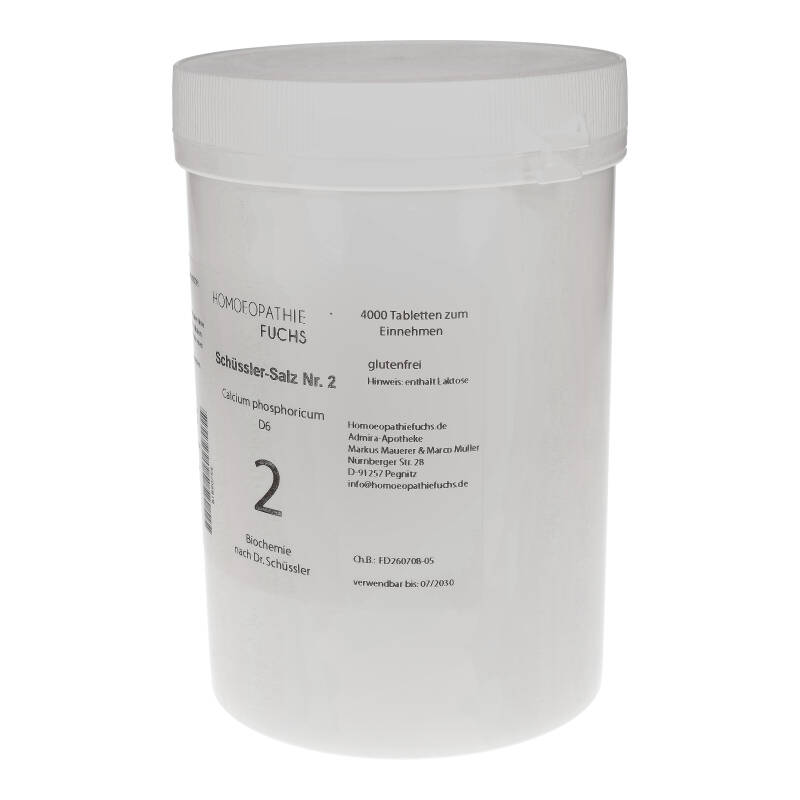 HOMOEOPATHIEFUCHS Schüssler-Salz Nr. 2 Calcium phosphoricum D6 4000 St Tabletten
