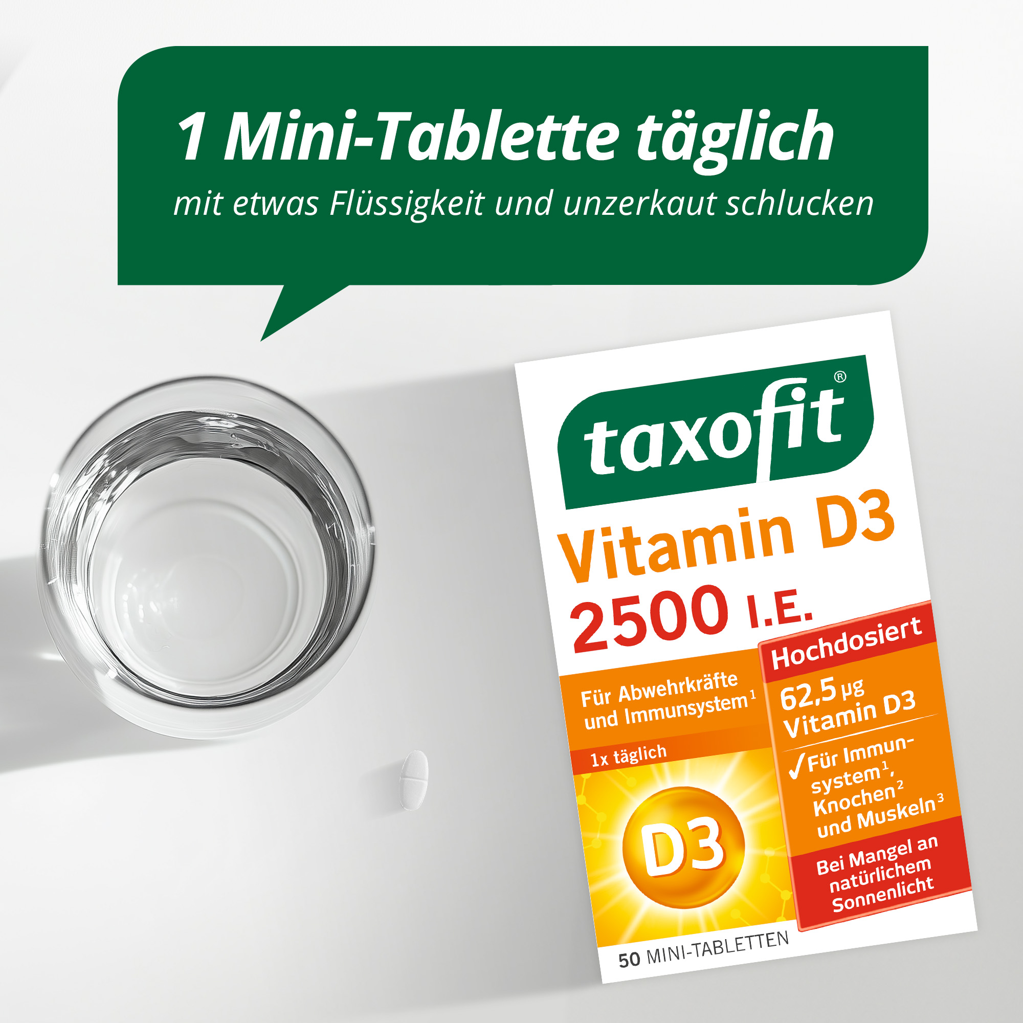 taxofit VITAMIN D3 2500 I.E. 50 St Tabletten