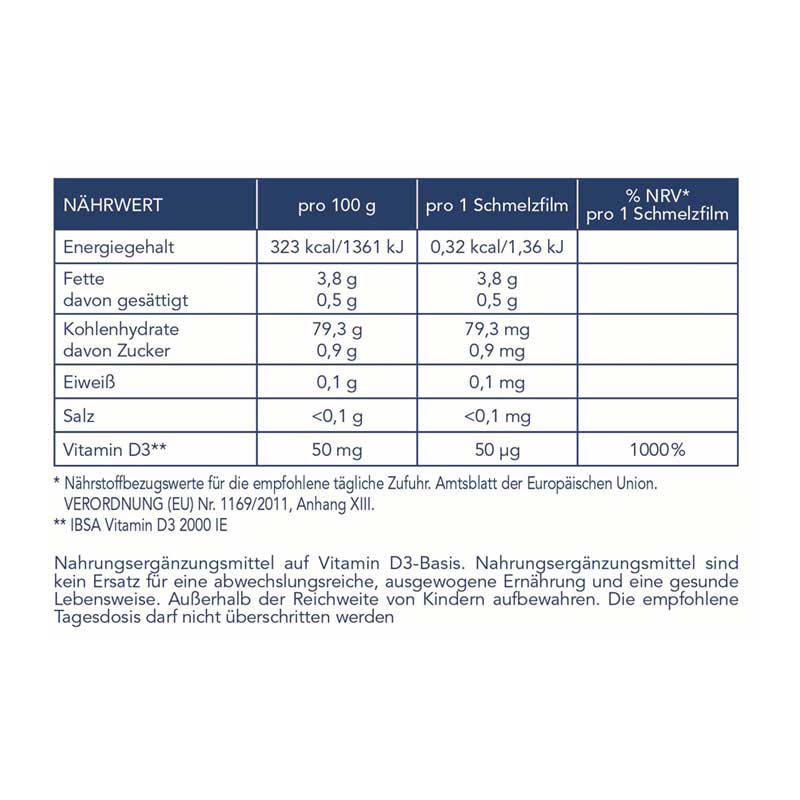 IBSA Vitamin D3 2000IU 30 St Schmelzfilm
