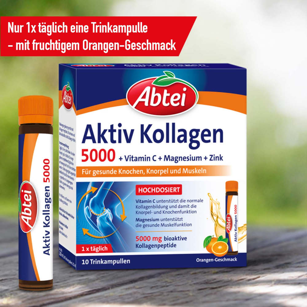 Abtei Aktiv Kollagen 5000 10X25 ml Trinkampullen