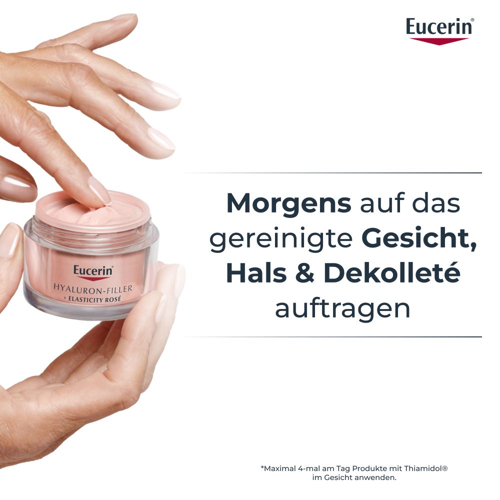 Eucerin HYALURON FILLER + ELASTICITY ROSÉ Tag LSF 30 Nachfüllpack 50 ml Creme
