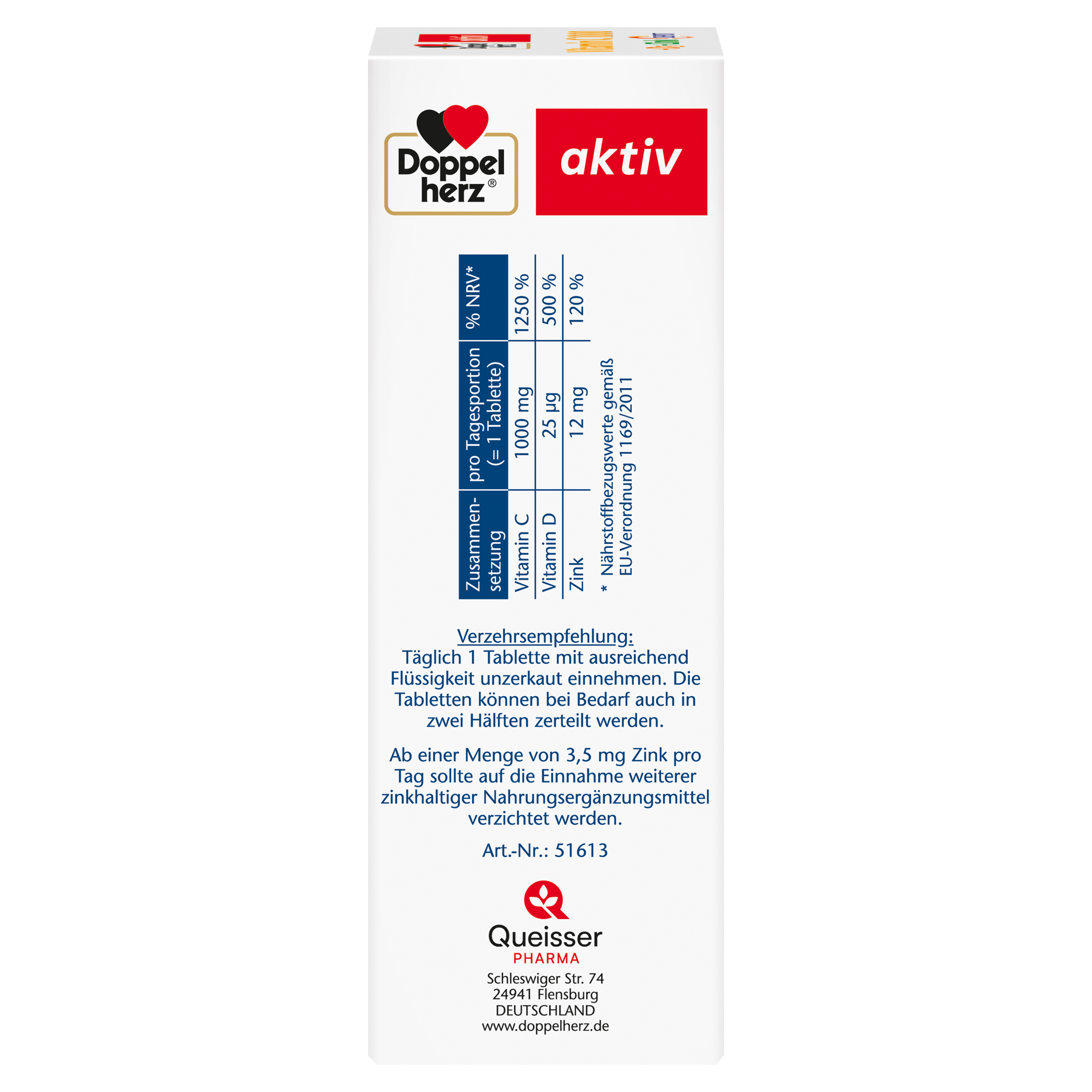 Doppelherz aktiv Vitamin C + D3 + Zink 1000 DEPOT 100 St Tabletten
