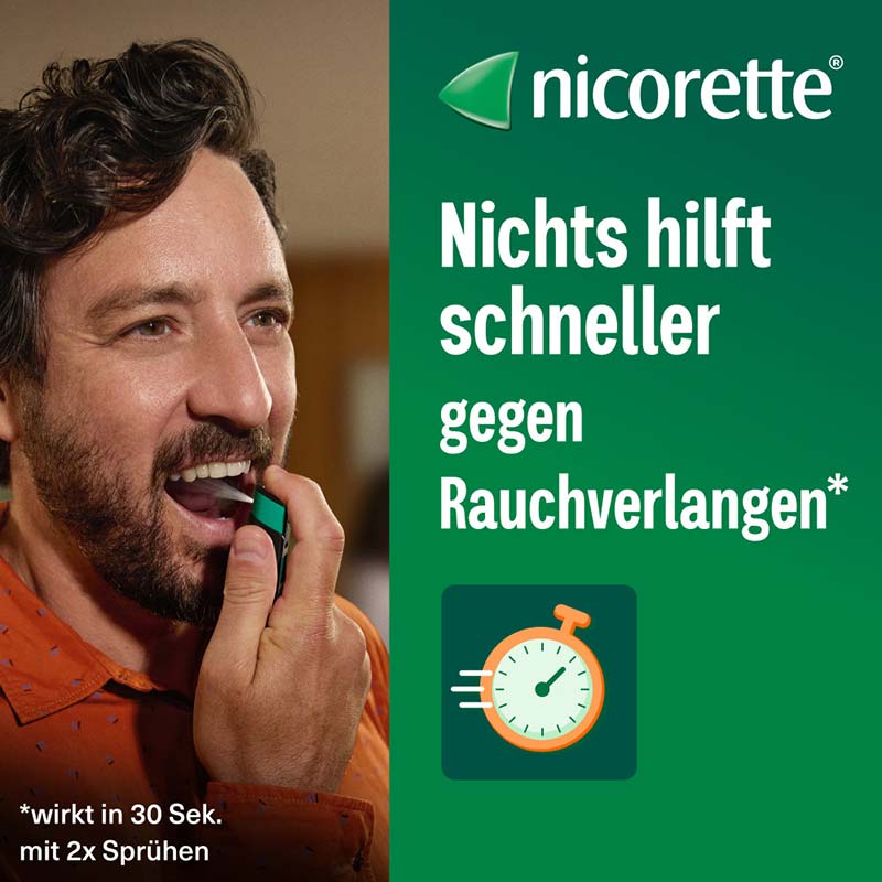 nicorette mint Spray 1 mg/ Sprühstoß 3 St Spray