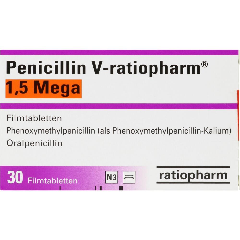 Penicillin V-ratiopharm 1,5 Mega 30 St Filmtabletten