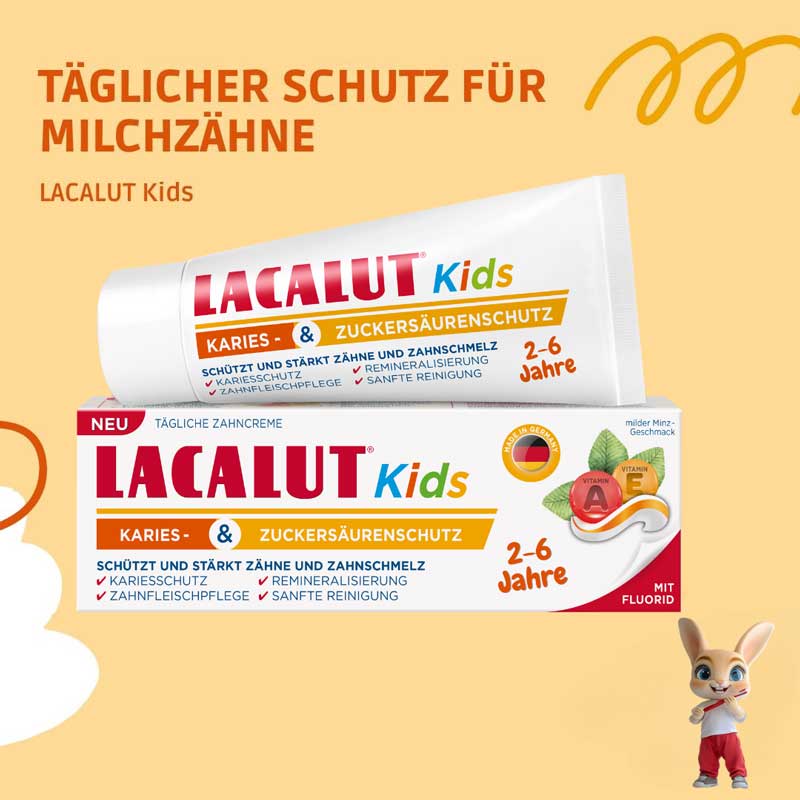 LACALUT Kids KARIES - &  ZUCKERSÄURENSCHUTZ 55 ml Zahncreme