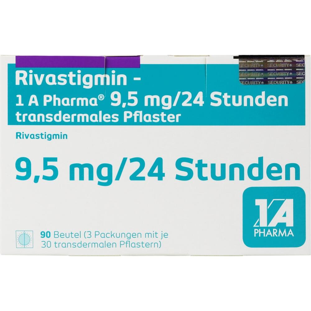 Rivastigmin-1 A Pharma 9,5mg/24 Stunden 90 St Pflaster transdermal
