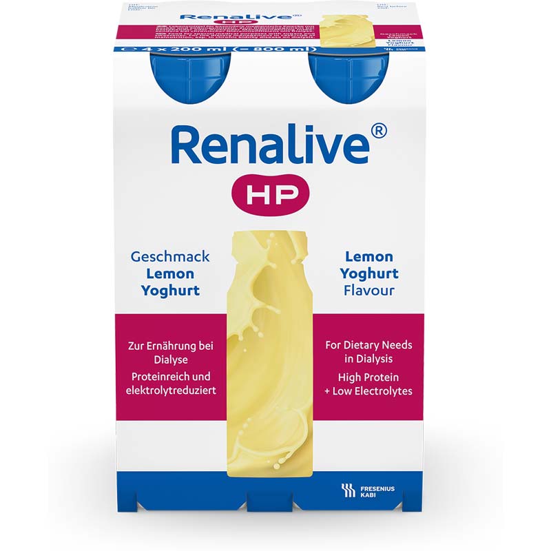 Renalive HP Lemon Yoghurt 4X200 ml Flüssigkeit