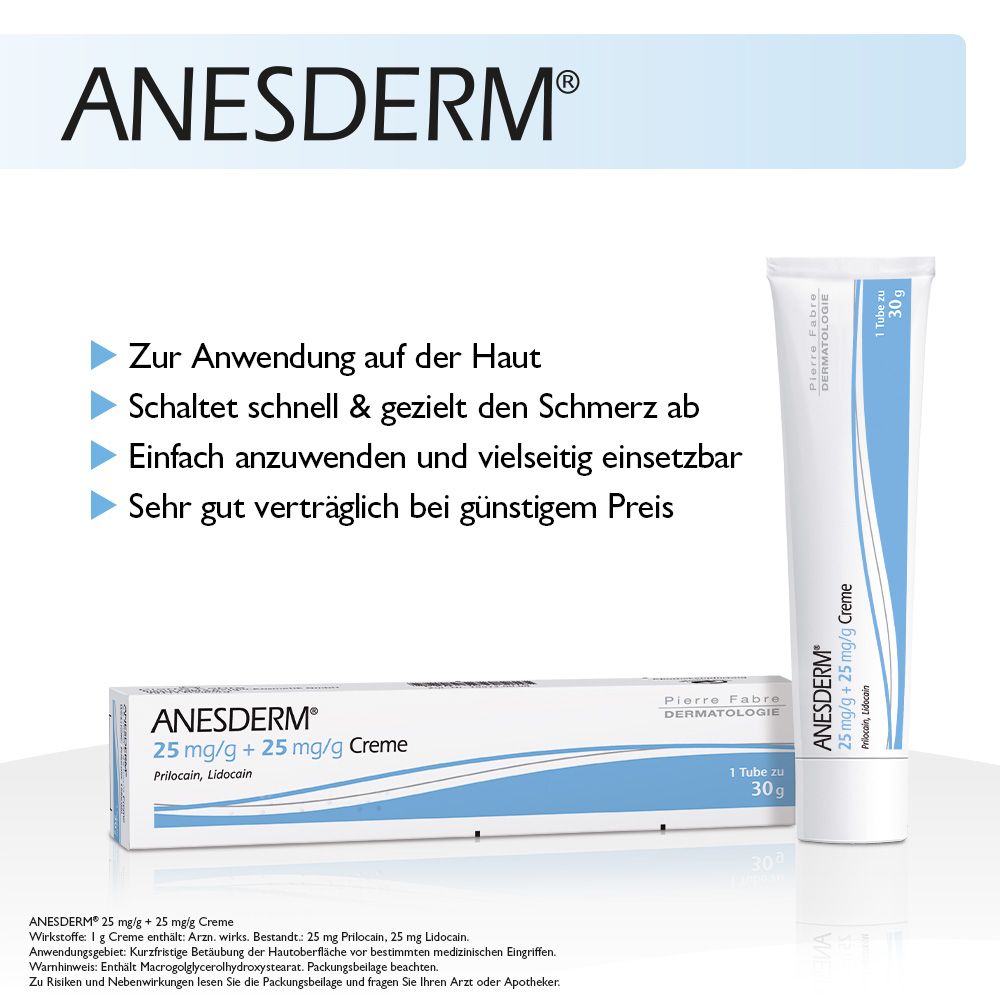 AVÈNE ANESDERM Betäubungscreme 30 g Creme