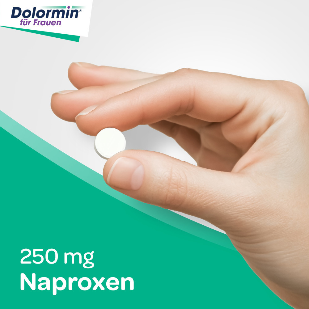 Dolormin für Frauen bei Regelschmerzen mit Naproxen