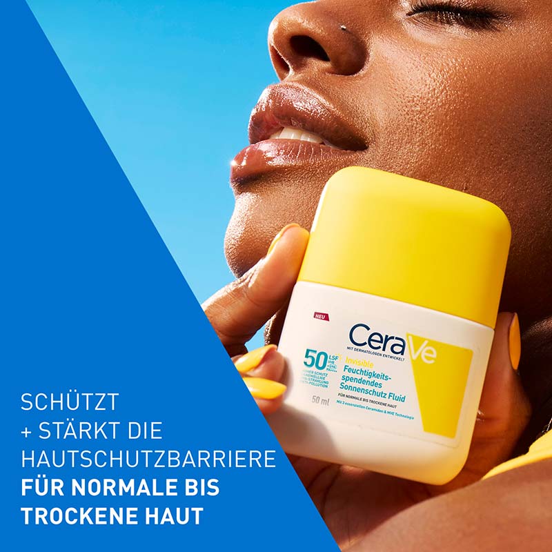 CeraVe Invisible Feuchtigkeitsspendendes Sonnenschutz Fluid LSF 50 50 ml Flüssigkeit