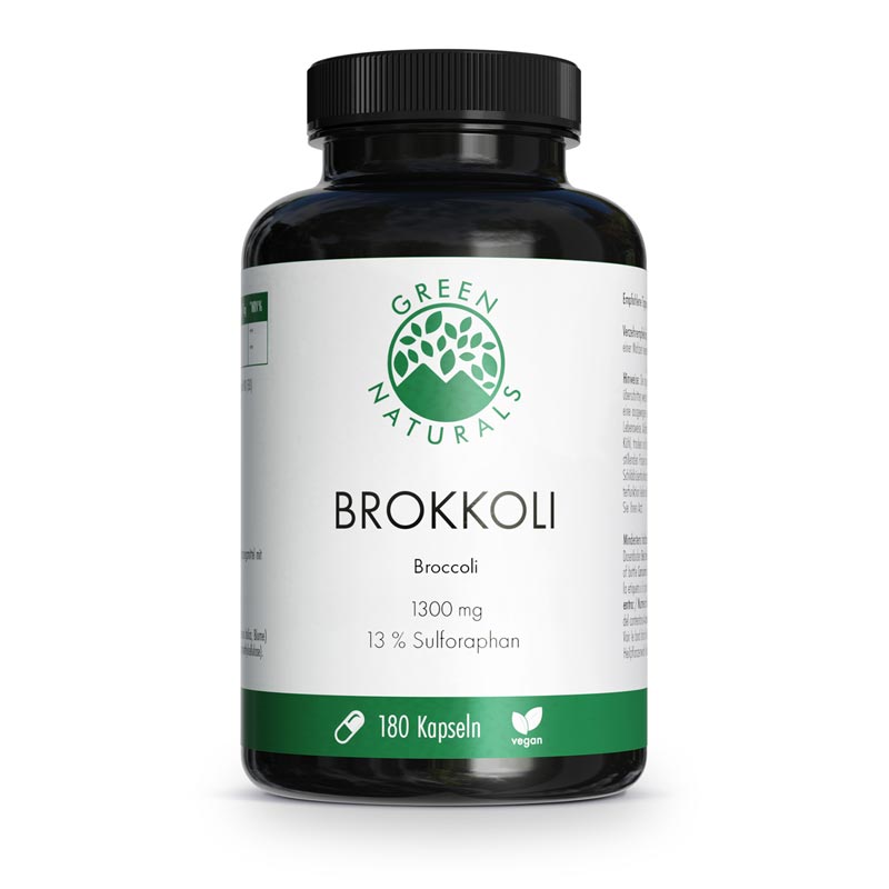 GREEN NATURALS BROKKOLI 1300 mg + 13% Sulforaphan 180 St Kapseln