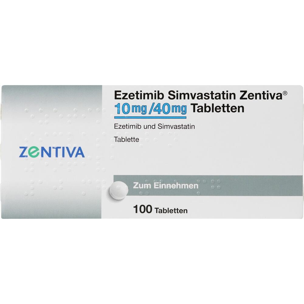 Ezetimib Simvastatin Zentiva 10 mg/ 40 mg 100 St Tabletten
