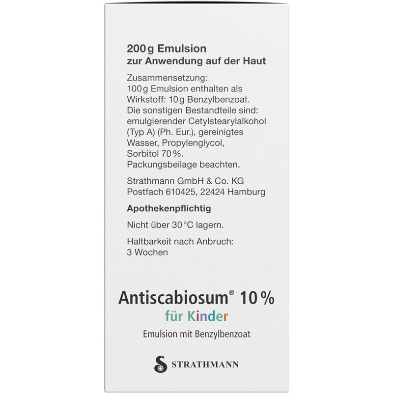 Antiscabiosum 10% für Kinder 200 g Emulsion
