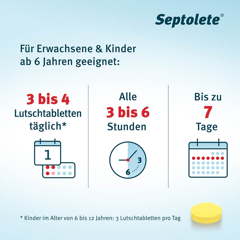 Septolete mit Zitronen-Honig-Geschmack 3 mg/1 mg 16 St Lutschtabletten