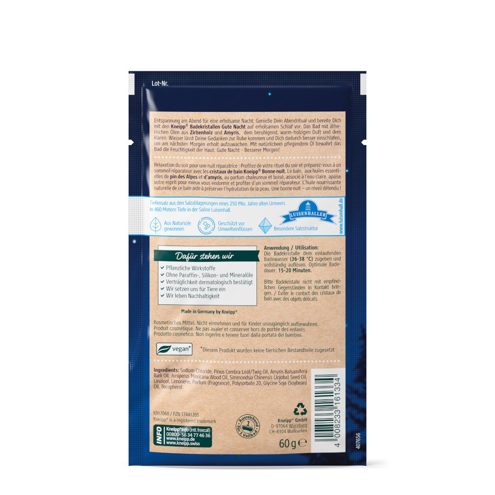 Kneipp Badekristalle Gute NACHT 60 g Salz
