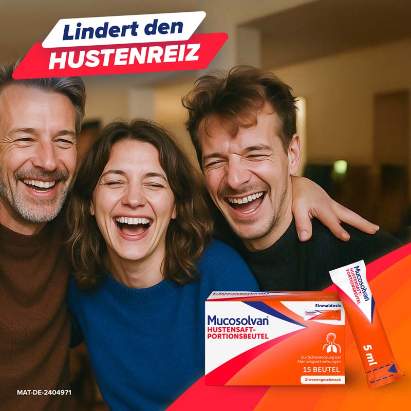 Mucosolvan HUSTENSAFT-PORTIONSBEUTEL 15X5 ml L&ouml;sung zum Einnehmen