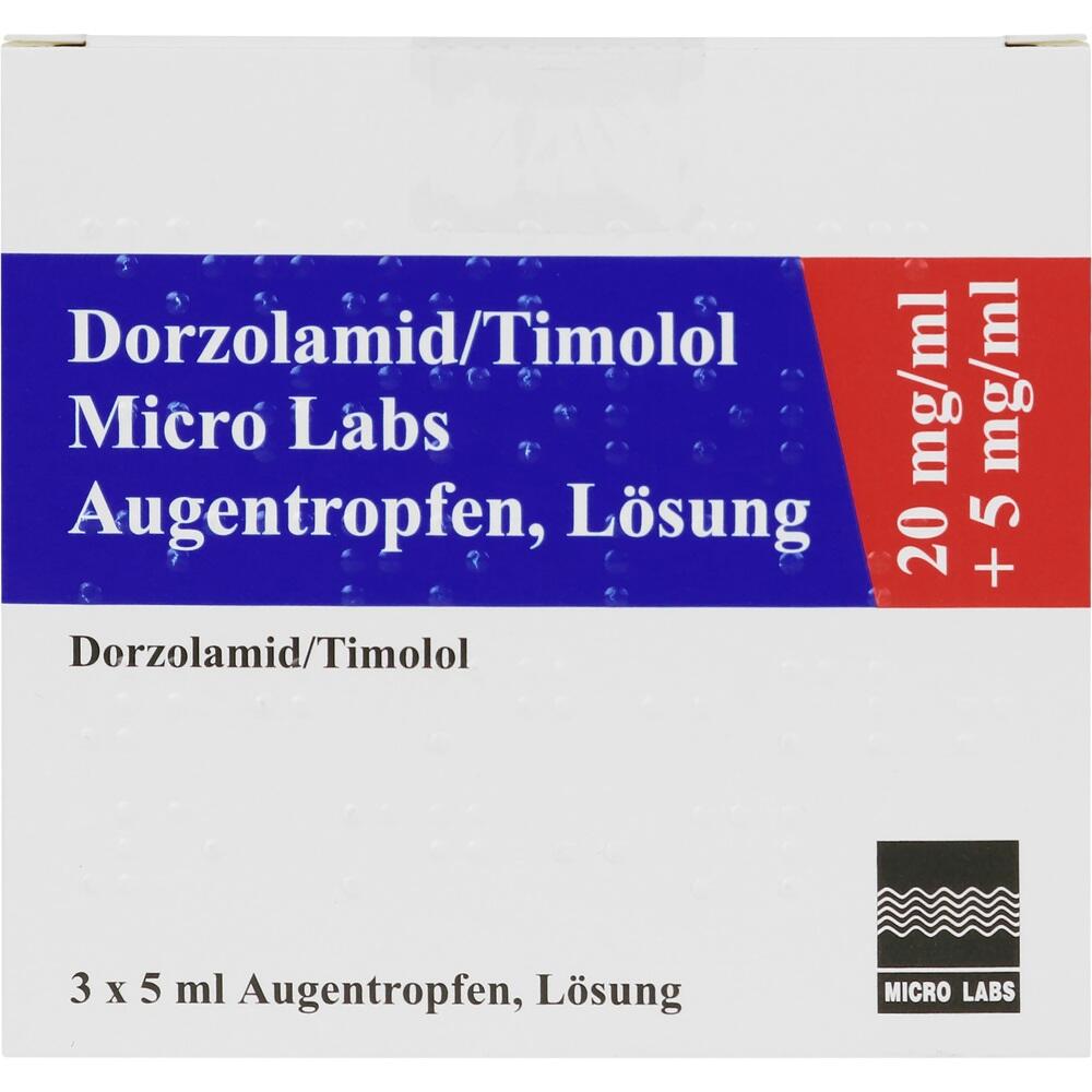 DORZOLAMID/TIMOLOL Micro Labs 20 mg/ml+5 mg/ml ATR 3X5 ml Augentropfen
