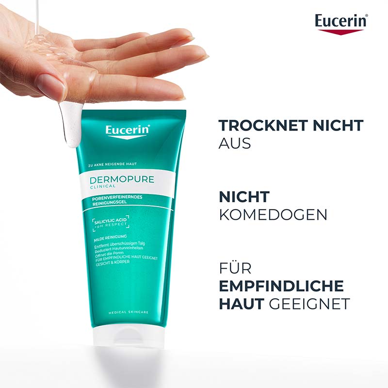 Eucerin DERMOPURE CLINICAL PORENVERFEINERNDES REINIGUNGSGEL 200 ml Gel