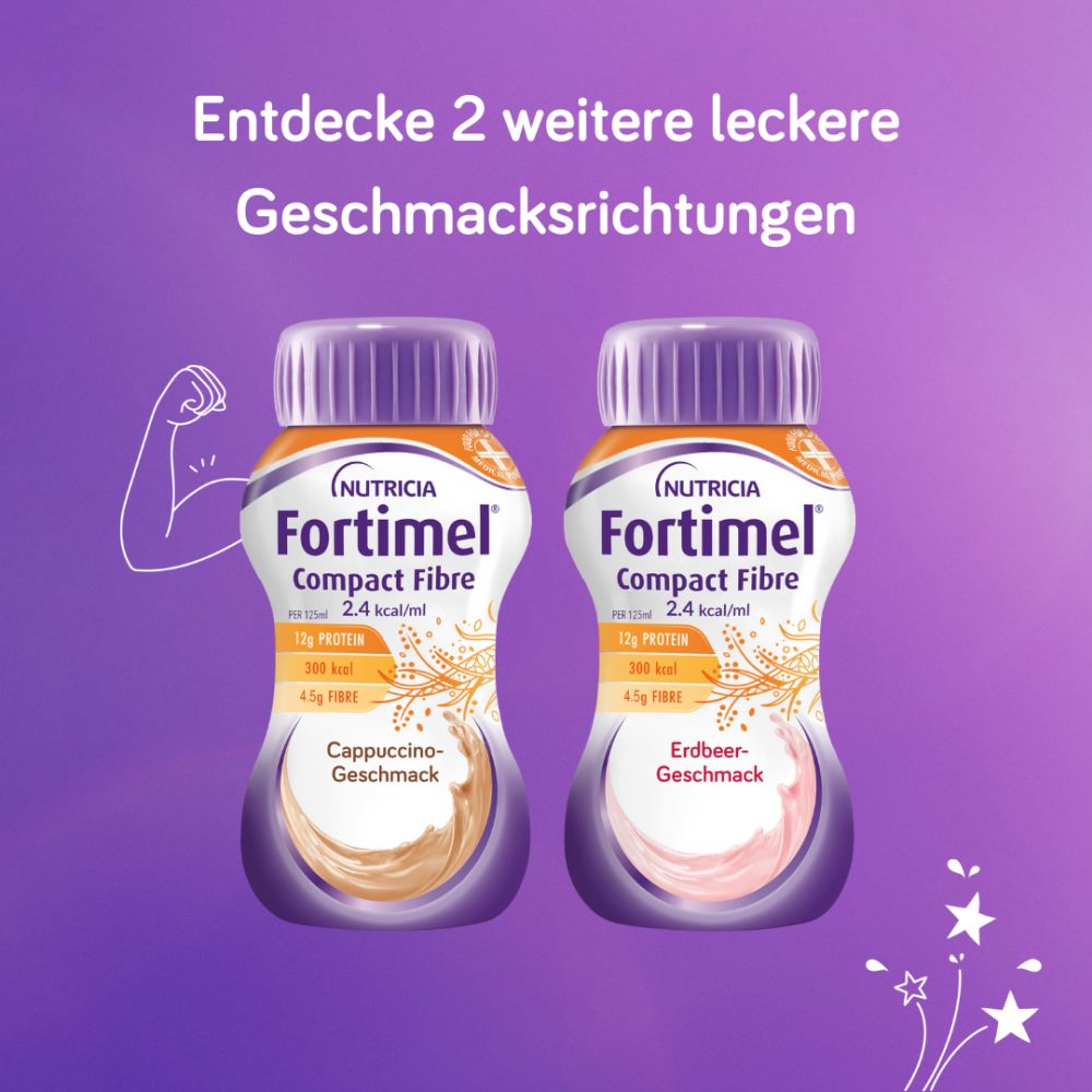 Fortimel Compact Fibre 2.4 Trinknahrung Vanille 4X125 ml Flüssigkeit