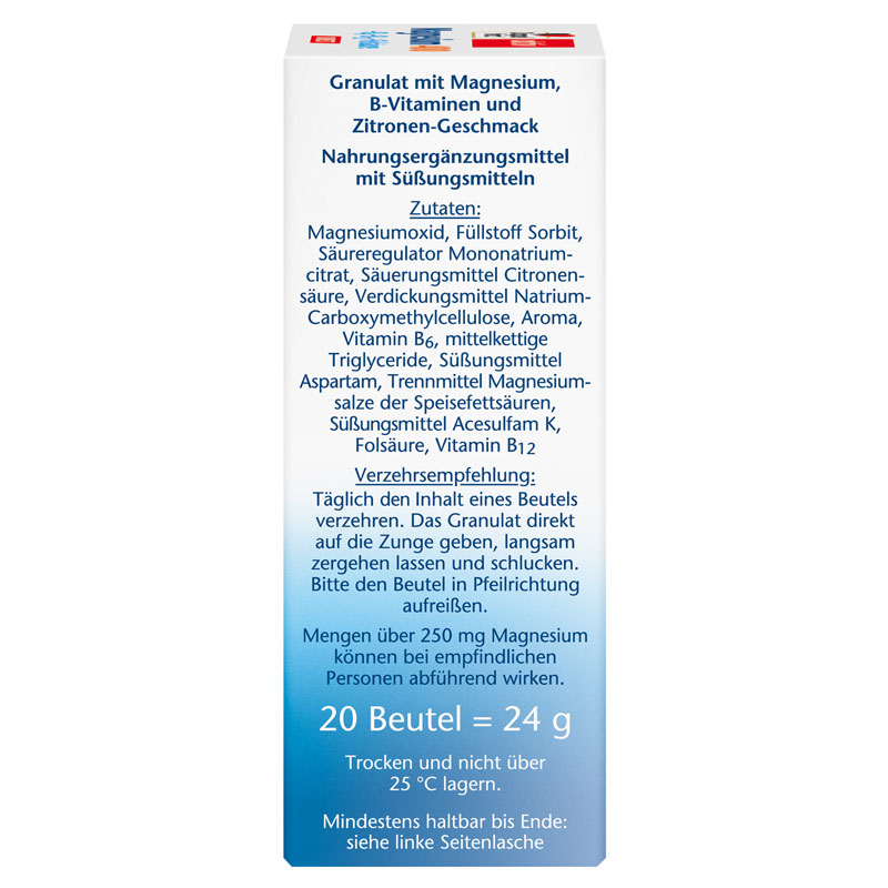 Doppelherz aktiv Magnesium +B Vitamine DIRECT 20 St Pellets