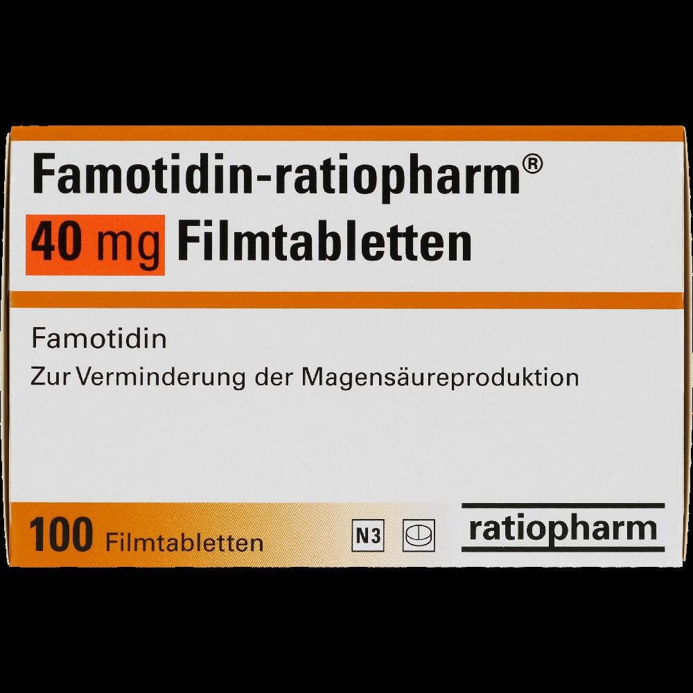 Famotidin-ratiopharm 40mg 100 St Filmtabletten