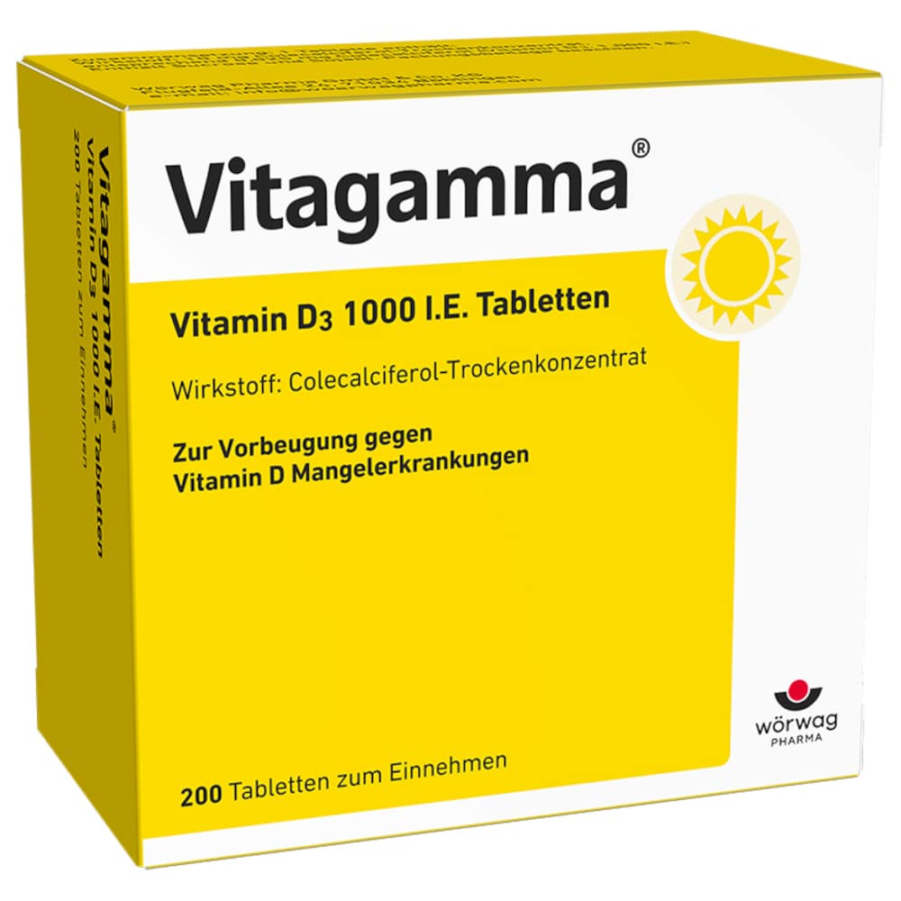 Vitagamma Vitamin D3 1000 I.E. 200 St Tabletten