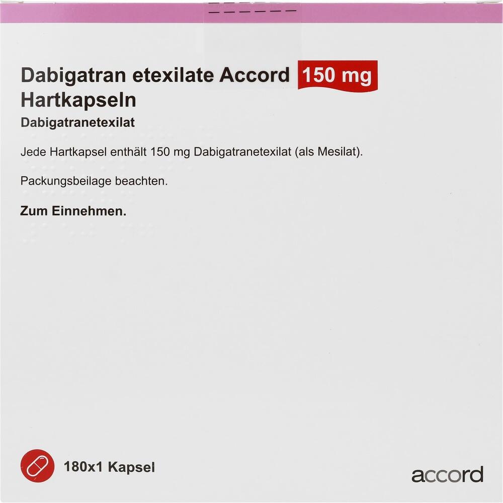DABIGATRAN etexilate Accord 150 mg 180X1 St Hartkapseln