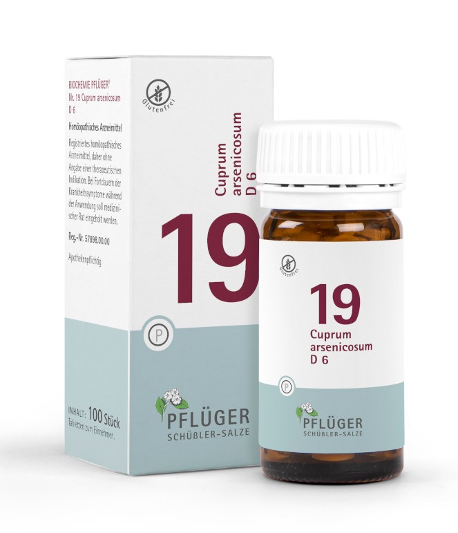 Schüßler-Salz Nr. 19 Cuprum arsenicosum D6 100 St Tabletten