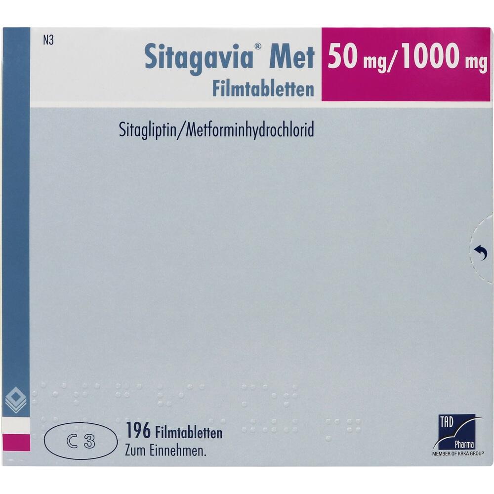 Sitagavia Met 50 mg/1000 mg 196 St Filmtabletten