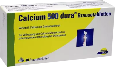 Calcium 500 dura 40 St Brausetabletten