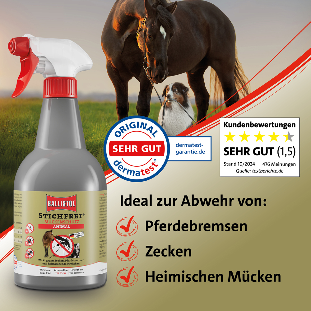 BALLISTOL STICHFREI Mückenschutz für Tiere 750 ml Spray