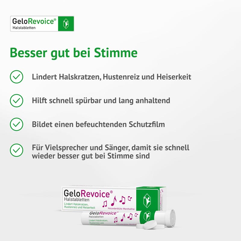 GeloRevoice Halstabletten Holunderblüte-Mentholfrei 20 St. 20 St Lutschtabletten