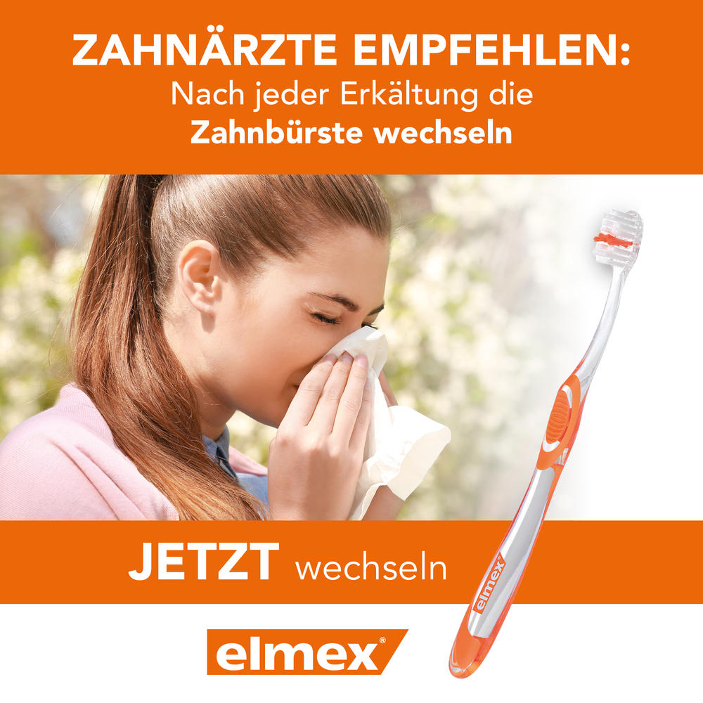 elmex Zahnbürste KARIESSCHUTZ INTERX mit Kurzkopf, MITTEL 1 St Zahnbürste