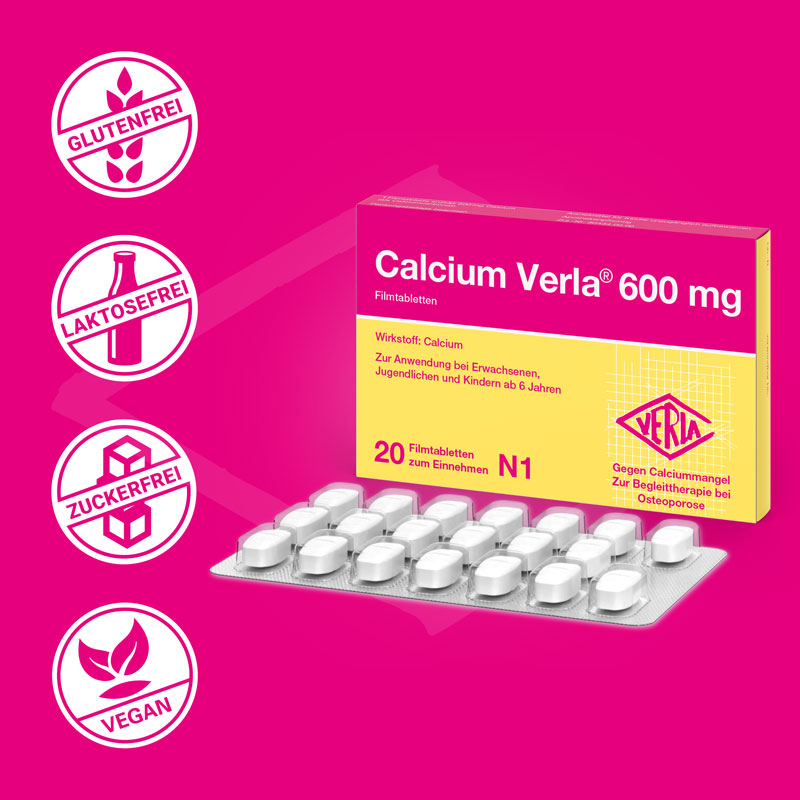 Calcium Verla 600mg 20 St Filmtabletten