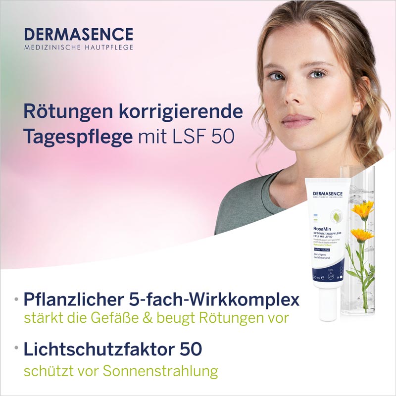 DERMASENCE RosaMin GETÖNTE TAGESPFLEGE HELL LSF 50 30 ml Creme