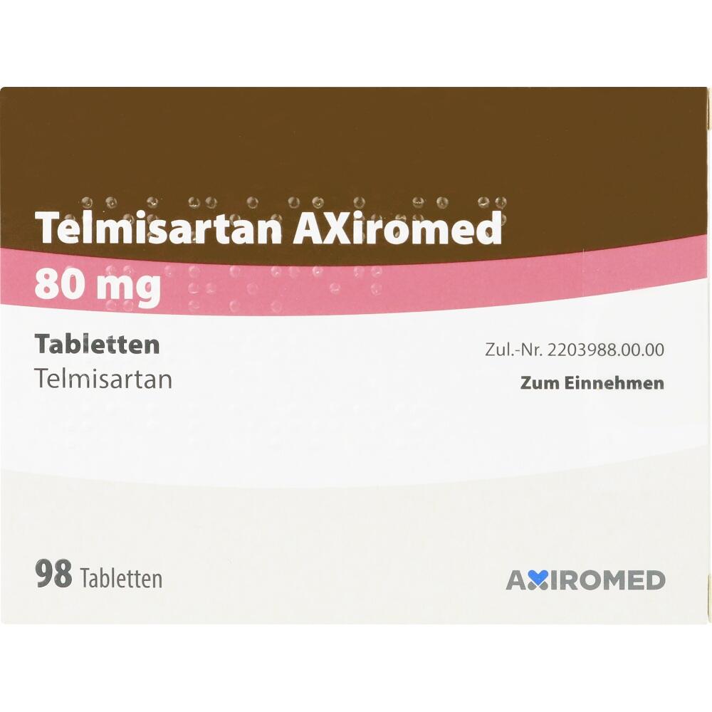 Telmisartan AXiromed 80 mg 98 St Tabletten