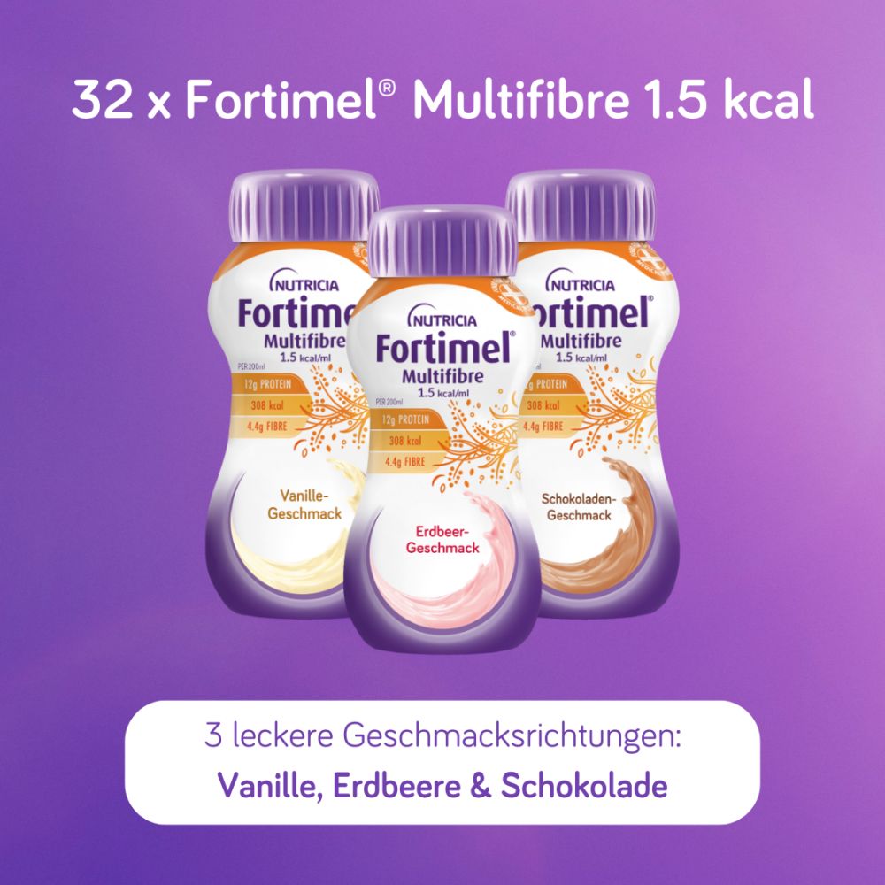 Fortimel Multifibre 1.5 kcal Mischkarton 32X200 ml Flüssigkeit