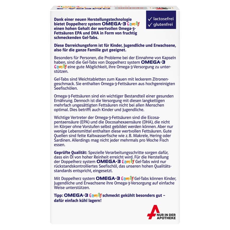 Doppelherz system OMEGA-3 family 60 St Kautabletten
